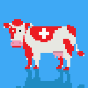 Swiss Cow NFT Pixel Art