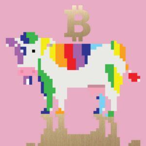 NFt Art Crypto Cow Bitcoin