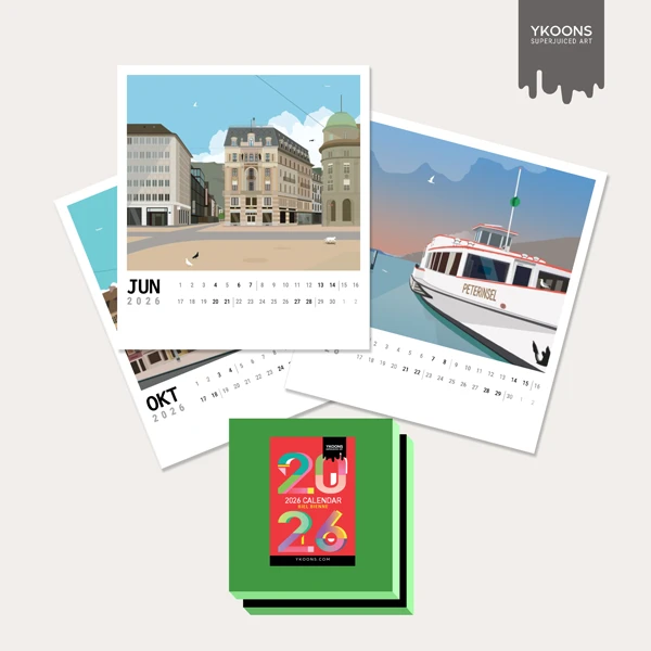 Calendrier Fine Art - Calendar 2026 Biel Bienne