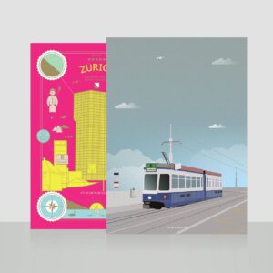 Zürich by Day postcards Set gift