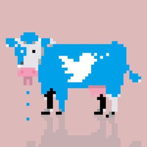 NFT Twitter Blue Cow