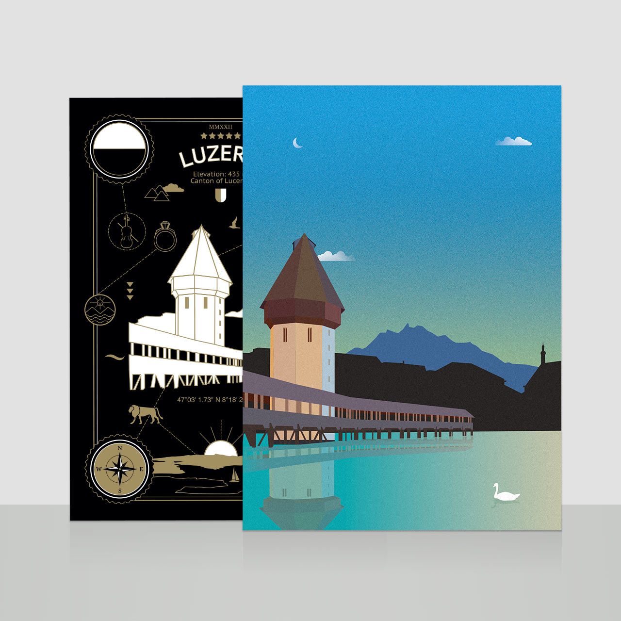 Design postcards Luzern