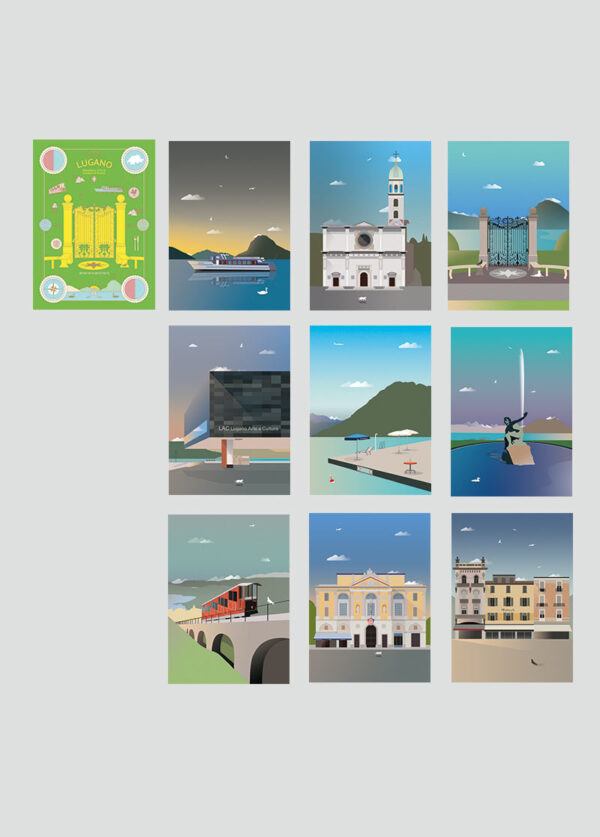 Postcard Set Lugano