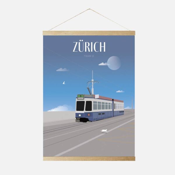 Poster Tram 8 Zürich