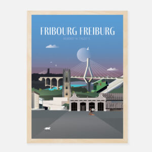 Ville de Fribourg Poster Affiche