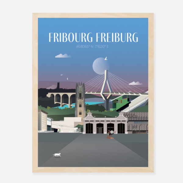 Ville de Fribourg Poster Affiche