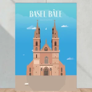 Basler Münster Basel by Day Poster