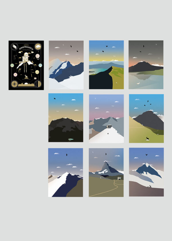 Swiss Mountains Postcards