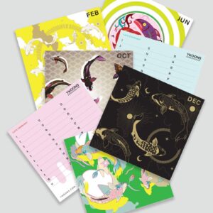 Perpetual Calendar with Fish theme