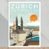 Zürich Modern Vintage Print