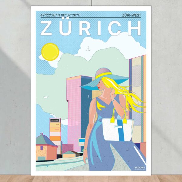 Zürich West Modern Poster
