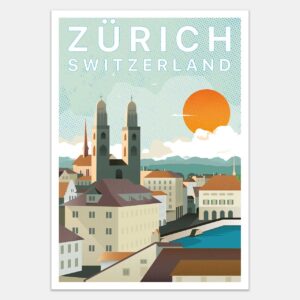 Zürich Modern Vintage Print
