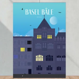 Basel-Rathaus-bynight-FineArt Rathaus Basel by night