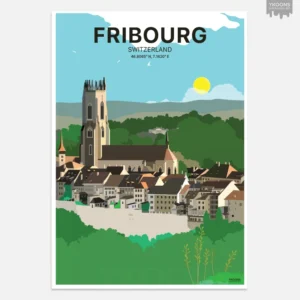 Panorama Fribourg Poster
