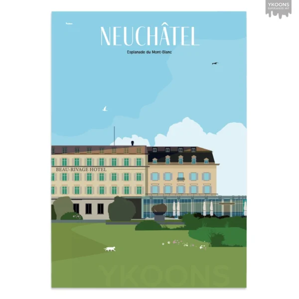 Espl. du Mont-Blanc, Hotel Beau Rivage Artwork